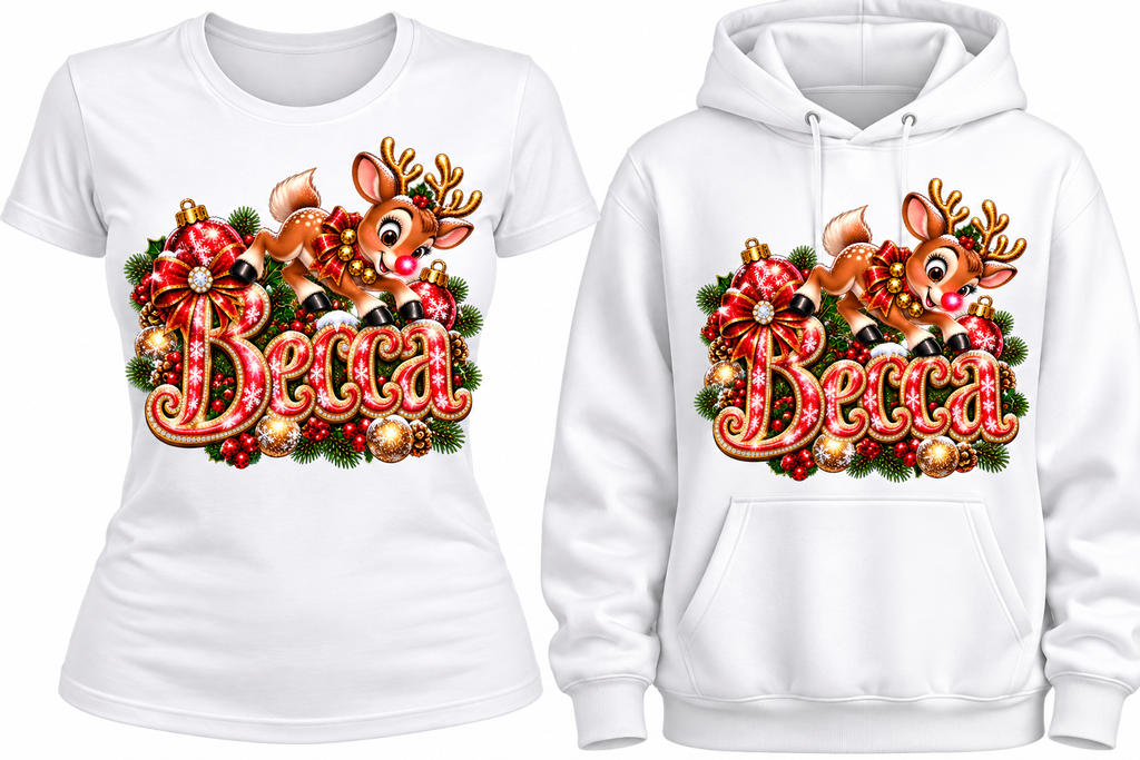 Reindeer Chrismas Name Art Product