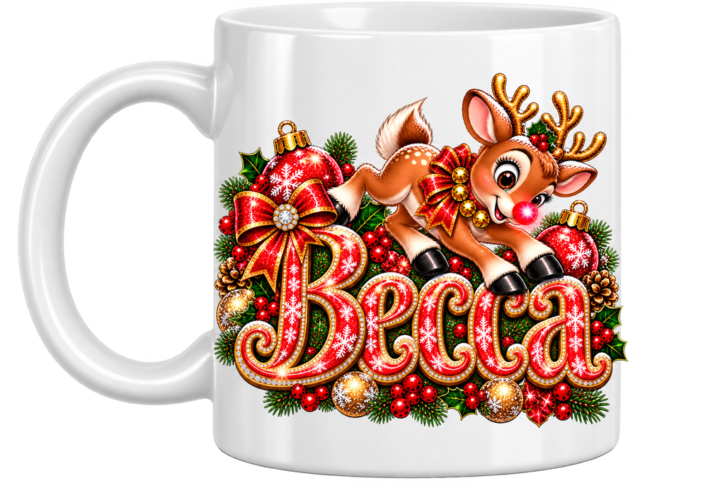 Reindeer Chrismas Name Art Product