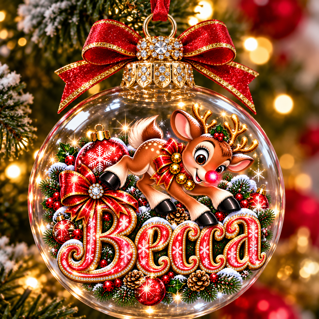 Reindeer Chrismas Name Art Product